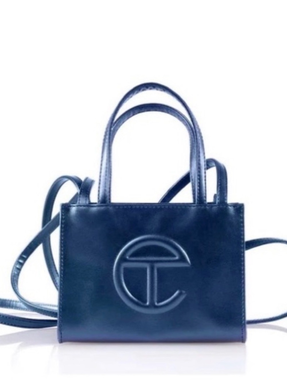 Telfar Small Shopping Bag Metallic Cobalt Blue *EUC*